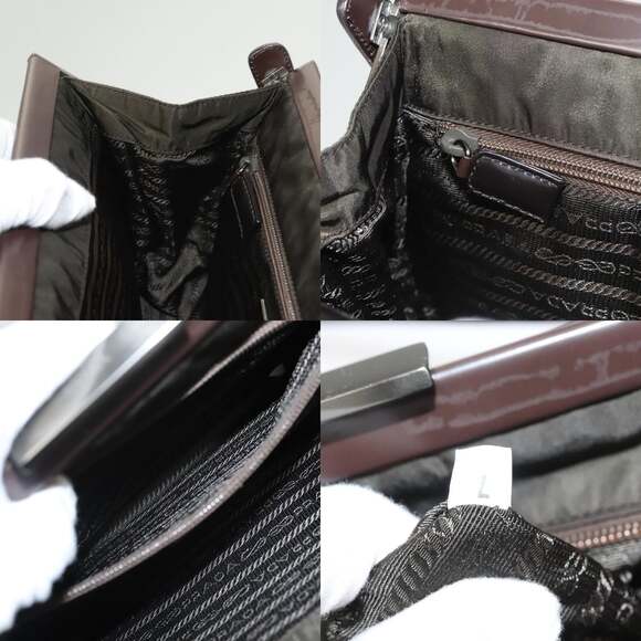 PRADA Shoulder Bag Nylon Khaki Silver - Picture 12 of 12